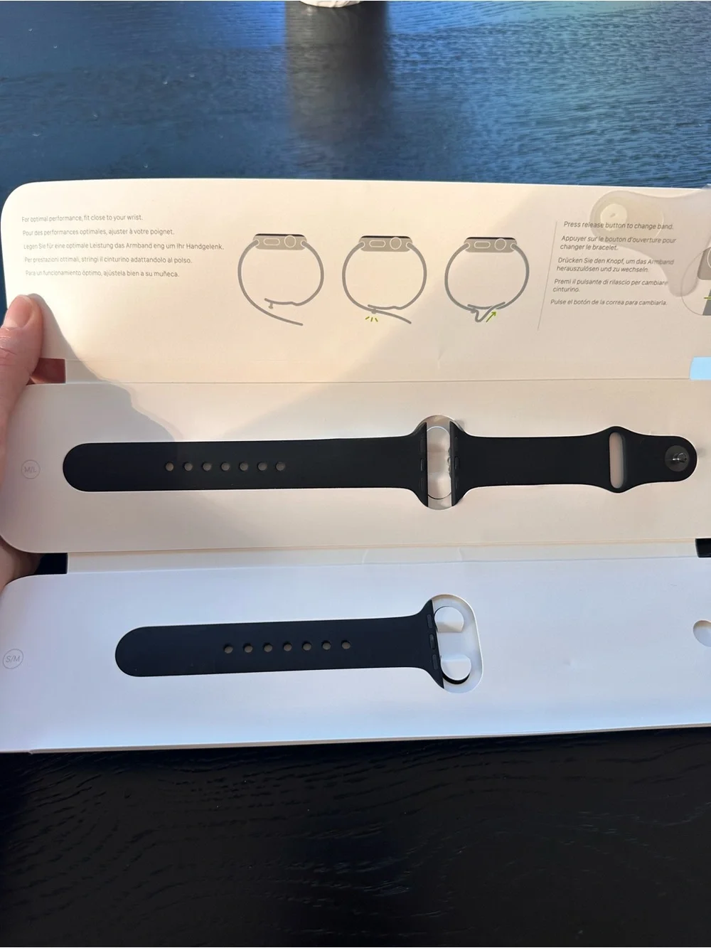 Black Apple Watch Sport Band 38mm